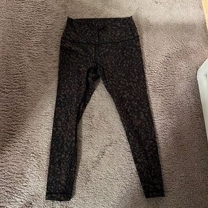 lululemon wunder under camo/cheetah print leggings